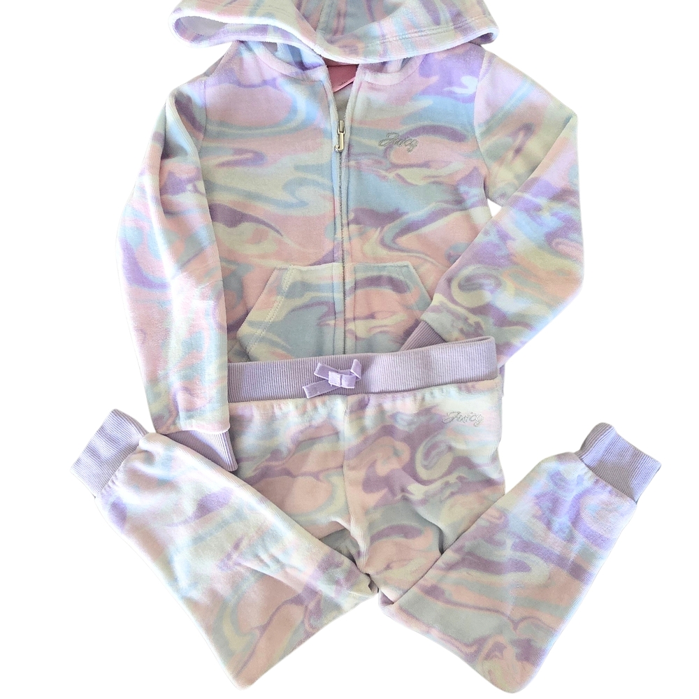 Juicy Couture Swirl Pastel Hoodie and Joggers